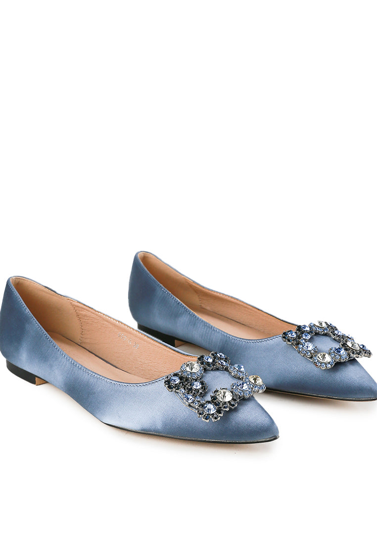Marquise Flat Shoes Light Blue