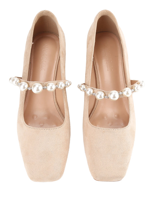 Hayley Block Heel Mary Jane Nude