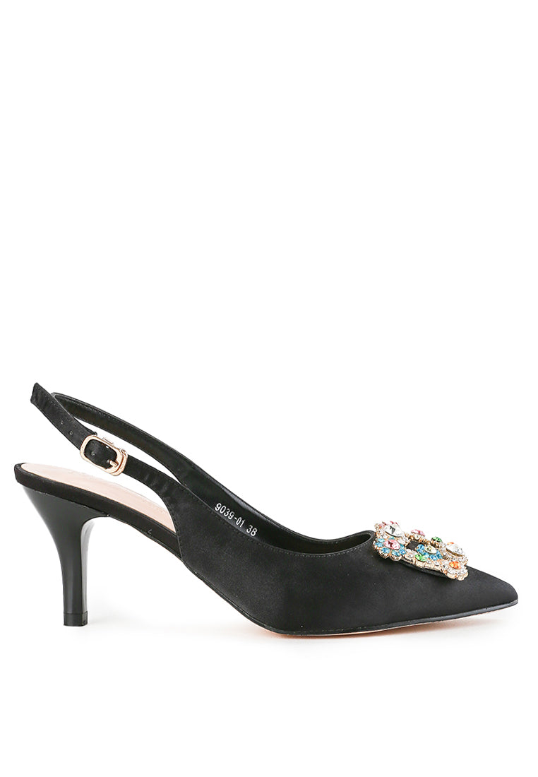 Marquise Pump Heels Black