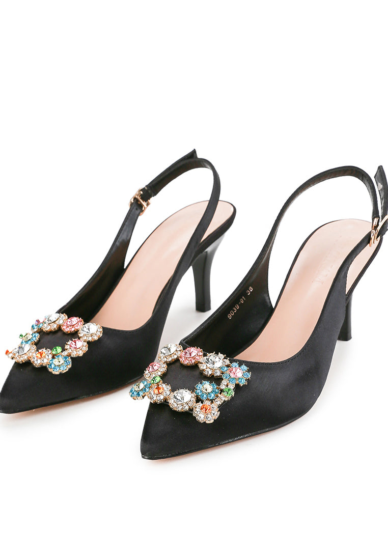 Marquise Pump Heels Black
