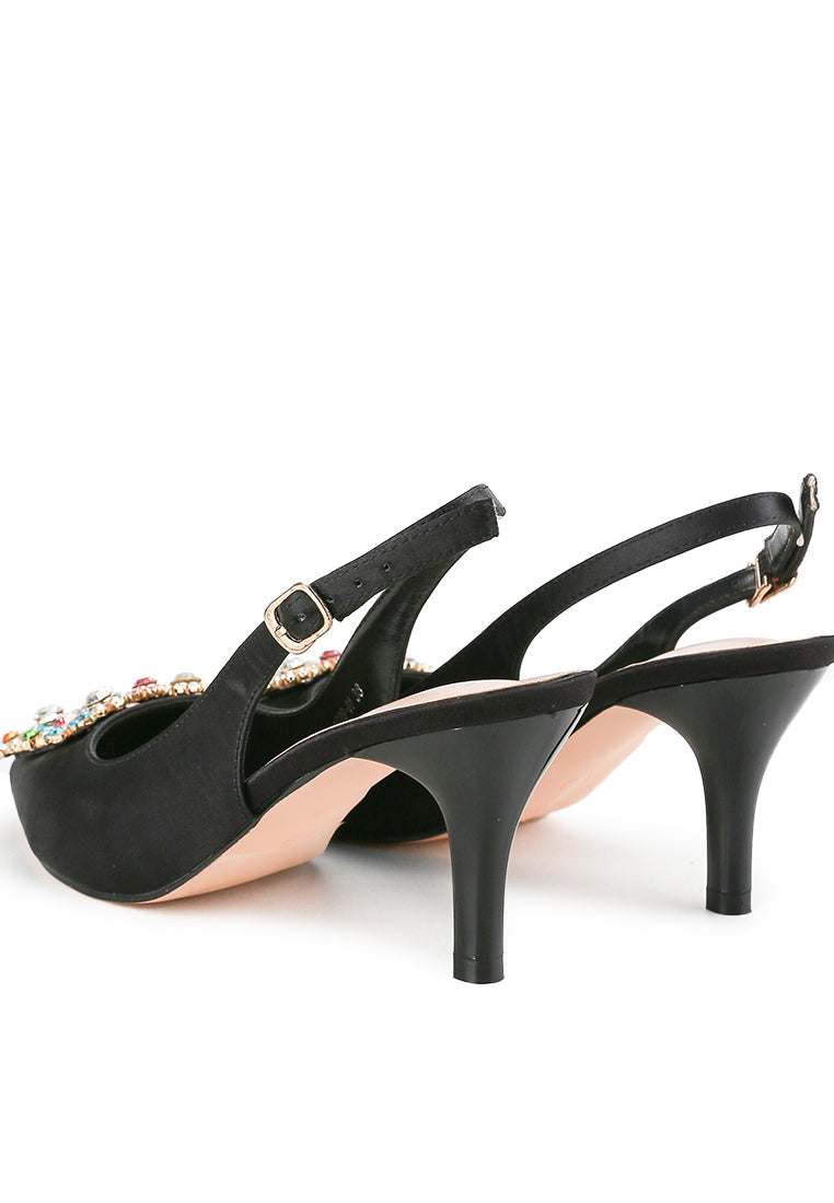 Marquise Pump Heels Black