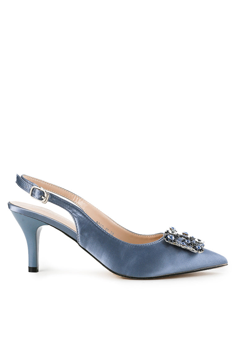 Marquise Pump Heels Light Blue
