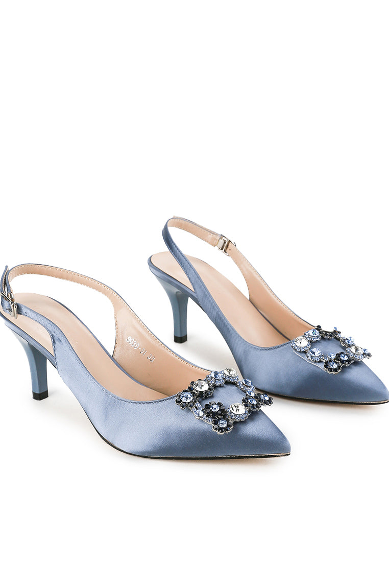 Marquise Pump Heels Light Blue