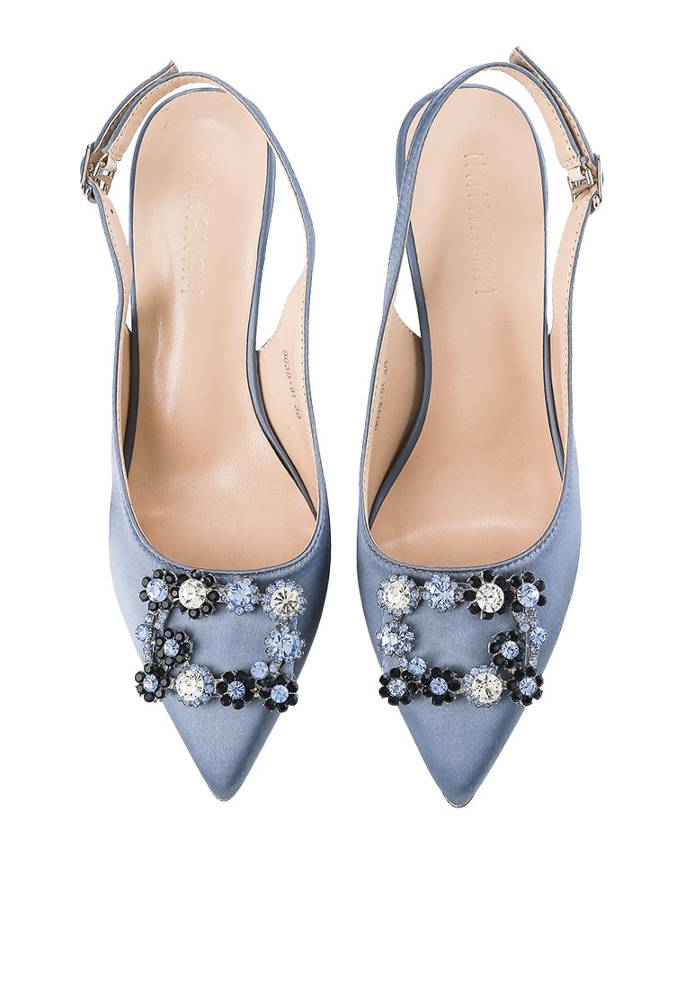 Marquise Pump Heels Light Blue