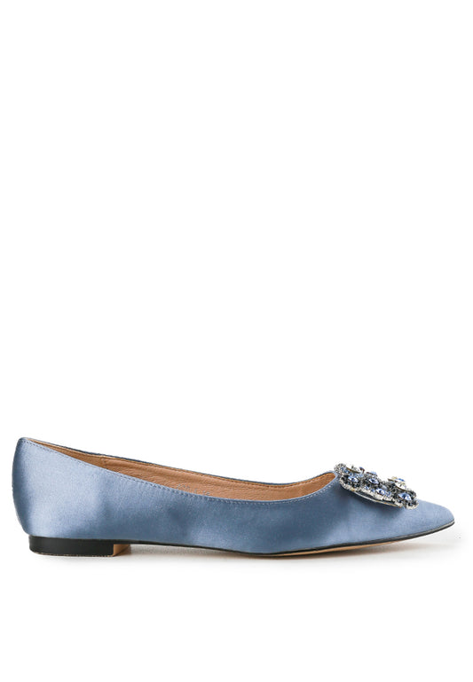 Marquise Flat Shoes Light Blue
