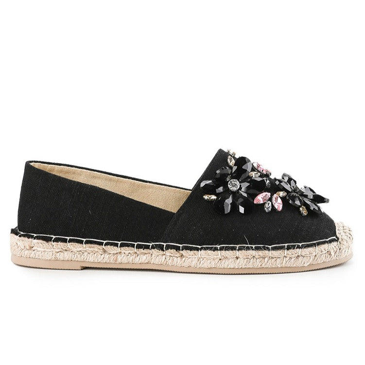 Plum Blossom Espadrilles Swarovski