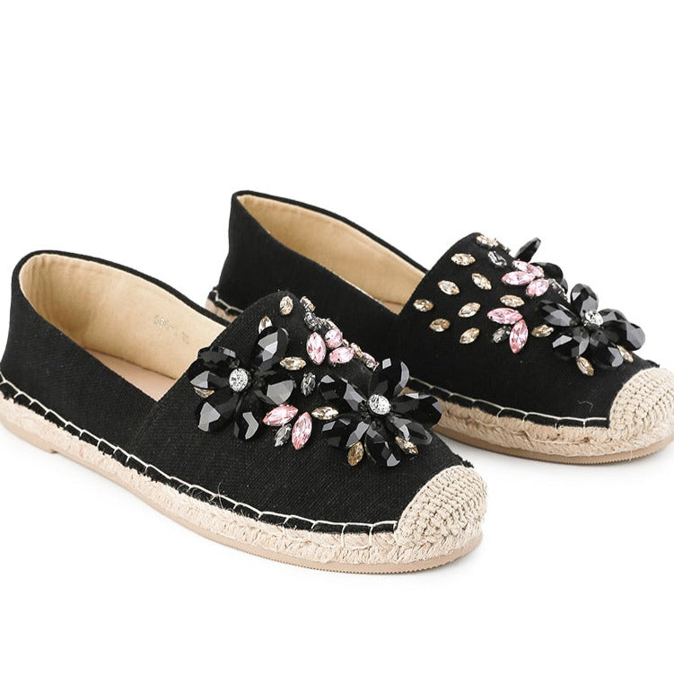 Plum Blossom Espadrilles Swarovski
