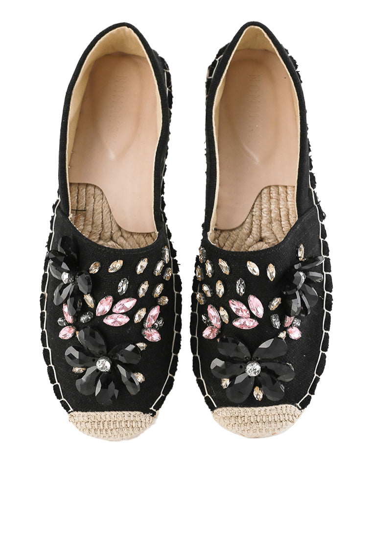 Plum Blossom Espadrilles Swarovski