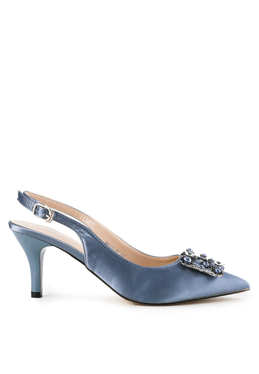 Marquise Pump Heels Light Blue