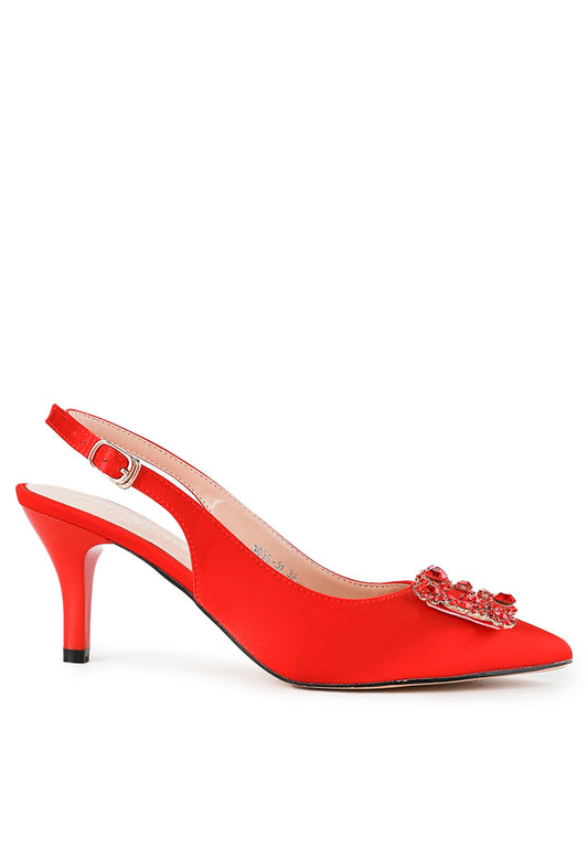 Marquise Pump Heels Red