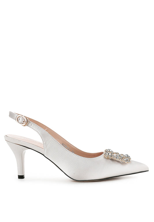 Marquise Pump Heels White